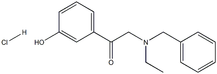 2-[乙基(苯基甲基)氨基]-1-(3-羟基苯基)乙酮盐酸盐, 55845-90-4, 结构式
