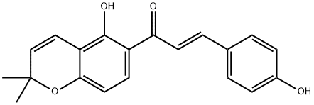 异补骨脂色烯查耳酮, 56083-03-5, 结构式