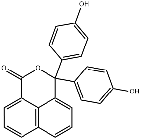 3,3-双-(4 - 羟基-苯基)-3H-苯并〔脱〕异苯并吡喃-1酮 结构式
