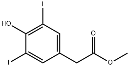 4-Hydroxy-3,5-diiodo-benzeneacetic Acid Methyl Ester, 56460-36-7, 结构式