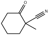 1-甲基-2-氧环己烷腈,5670-51-9,结构式