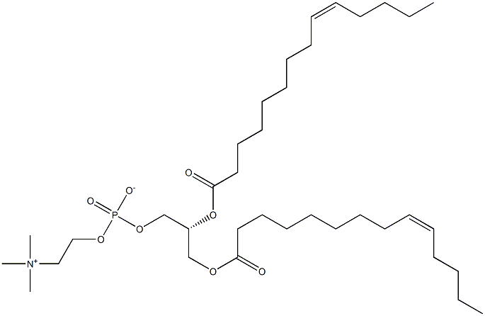 1,2-diMyristoleoyl-sn-glycero-3-phosphocholine Struktur