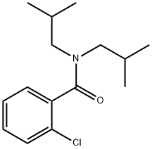 2-クロロ-N,N-ジイソブチルベンズアミド 化学構造式