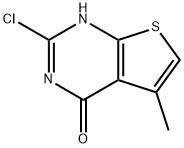 2-氯-5-甲基噻吩并[2,3-D]嘧啶-4(3H)-酮, 56844-37-2, 结构式