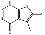 6-氯-5-甲基噻吩并[2,3-D]嘧啶-4(3H)-酮 结构式