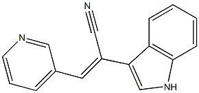 (ALPHAZ)-ALPHA-(3-吡啶基亚甲基)-1H-吲哚-3-乙腈, 57046-73-8, 结构式