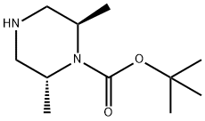 (2R,6R)-2,6-二甲基-1-哌嗪羧酸叔丁酯, 574007-62-8, 结构式