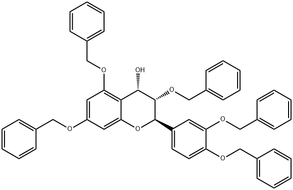 (2R,3S,4S)-2-[3,4-Bis(phenylMethoxy)phenyl]-3,4-dihydro-3,5,7-tris(phenylMethoxy)-2H-1-benzopyran-4-ol Structure