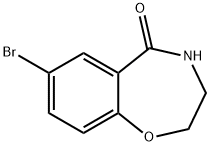7-溴-2,3-二氢-1,4-苯并氮杂卓-5(4H)-酮 结构式