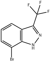 1H-Indazole, 7-broMo-3-(trifluoroMethyl)-,57631-12-6,结构式