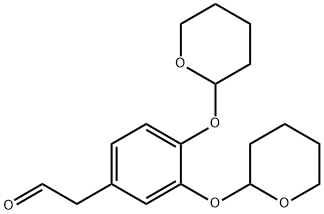 3,4-Bis[(tetrahydro-2H-pyran-2-yl)oxy]benzeneacetaldehyde Structure