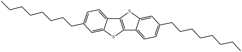 [1]Benzothieno[3,2-b][1]benzothiophene, 2,7-dioctyl- Structure