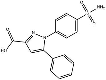 5-phenyl-1-(4-sulfaMoylphenyl)-1H-pyrazole-3-carboxylic acid 结构式