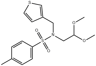 N-(2,2-DiMethoxyethyl)-4-Methyl-N-(thiophen-3-ylMethyl)benzenesulfonaMide 化学構造式