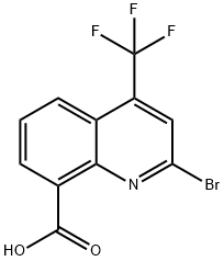 2-溴-4-三氟甲基喹啉-8-甲酸,590372-23-9,结构式