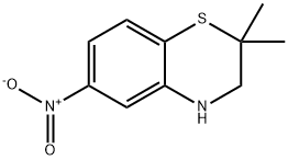 2,2-dimethyl-6-nitro-3,4-dihydro-2H-1,4-benzothiazine 化学構造式