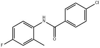 4-氯-N-(4-氟-2-甲基苯基)苯甲酰胺 结构式