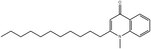1-メチル-2-ウンデシル-4(1H)-キノロン 化学構造式