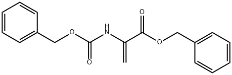 2-(ベンジルオキシカルボニルアミノ)アクリル酸ベンジル 化学構造式