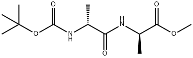 (R)-Methyl 2-((R)-2-(tert-butoxycarbonylaMino)propanaMido)propanoate,59602-19-6,结构式