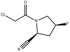 (2S,4S)-1-(2-CHLOROACETYL)-4-FLUOROPYRROLIDINE-2-CARBONITRILE,596817-06-0,结构式