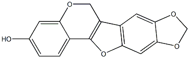6H-[1,3]ジオキソロ[5,6]ベンゾフロ[3,2-c][1]ベンゾピラン-3-オール 化学構造式