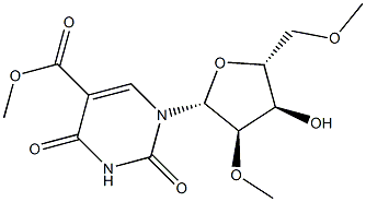 1,2,3,4-四氢-1-(2-O-甲基-BETA-D-呋喃核糖基)-2,4-二氧代-5-嘧啶乙酸甲酯,60197-31-1,结构式