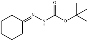 ヒドラジンカルボン酸, 2-シクロヘキシリデン-, 1,1-ジメチルエチルエステル 化学構造式