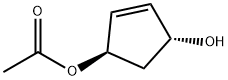 (1R,3R)-Cyclopent-4-ene-1,3-diol Monoacetate Structure