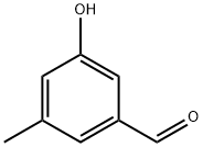 3-ヒドロキシ-5-メチルベンズアルデヒド 化学構造式