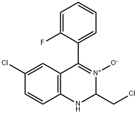6-Chloro-2-(chloroMethyl)-4-(2-fluorophenyl)-1,2-dihydroquinazoline 3-Oxide Structure