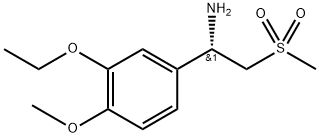 (S)-1-(3-エトキシ-4-メトキシフェニル)-2-(メチルスルホニル)エタンアミン 化学構造式