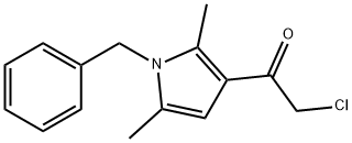 1-(1-苄基-2,5-二甲基-1H-吡咯-3-基)-2-氯乙烷-1-酮, 610274-26-5, 结构式