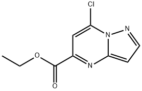 ETHYL 7-CHLOROPYRAZOLO[1,5-A]PYRIMIDINE-5-CARBOXYLATE, 61098-37-1, 结构式