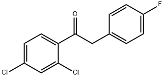 1-(2,4-Dichlorophenyl)-2-(4-fluorophenyl)ethanone Struktur