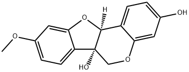 (6aS-cis)-9-Methoxy-6H-benzofuro[3,2-c][1]benzopyran-3,6a(11aH)-diol Struktur