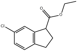 6-Chloro-2,3-dihydro-1H-indene-1-carboxylic acid ethyl ester Struktur