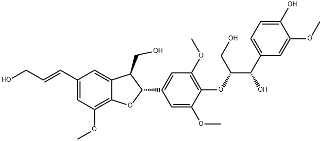 エリスロ-グアイアシルグリセロール β-O-4-デヒドロジシナピルエーテル 化学構造式
