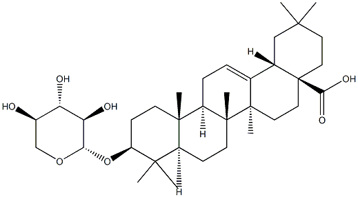 オレアノール酸-3-O-β-D-キシロピラノシド 化学構造式