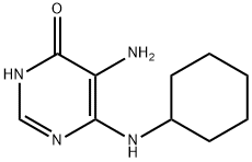 5-AMino-6-(cyclohexylaMino)pyriMidin-4(3H)-one Structure