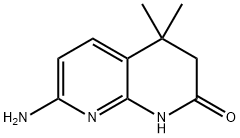 7-アミノ-4,4-ジメチル-3,4-ジヒドロ-1,8-ナフチリジン-2(1H)-オン 化学構造式