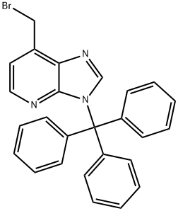 7-(BroMoMethyl)-3-trityl-3H-iMidazo[4,5-b]pyridine Structure