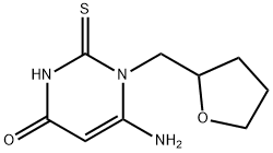 6-AMino-2,3-dihydro-1-[(tetrahydro-2-furanyl)Methyl]-2-thioxo-4(1H)-pyriMidinone, 618913-50-1, 结构式