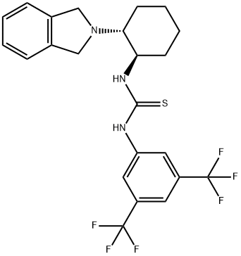 N-[3,5-bis(trifluoroMethyl)phenyl]-N'-[(1R,2R)-2-(1,3-dihydro-2H-isoindol-2-yl)cyclohexyl]-Thiourea Structure