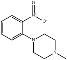 1-メチル-4-(2-ニトロフェニル)ピペラジン 化学構造式