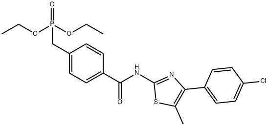 二乙基4-((4-氯苯基)-5-甲基噻唑-2-基)氨基甲酰基苄基膦酸酯, 623152-06-7, 结构式