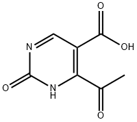 4-乙酰基-2-羟基嘧啶-5-甲酸 结构式
