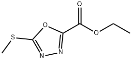 Ethyl 5-(Methylthio)-1,3,4-oxadiazole-2-carboxylate Struktur