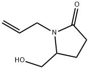 1-烯丙基-5-(羟甲基)吡咯烷-2-酮,62401-18-7,结构式
