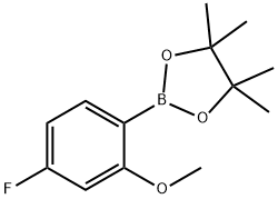 4-Fluoro-2-Methoxybenzeneboronic acid pinacol ester, 96% 化学構造式